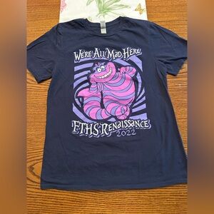 Psychedelic Cat Graphic Tee Blue and Purple